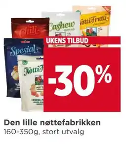 Meny Den lille nøttefabrikken tilbud