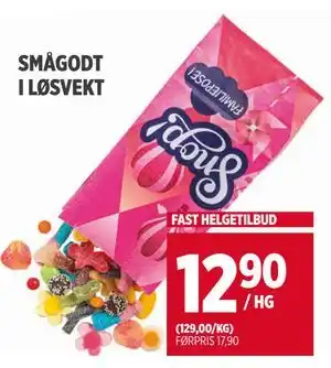 Meny SMÅGODT I LØSVEKT tilbud