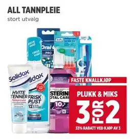 Meny ALL TANNPLEIE tilbud