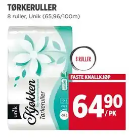 Meny TØRKERULLER tilbud