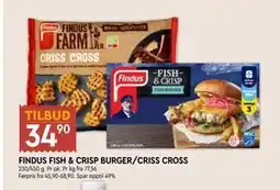 Coop Mega FINDUS FISH & CRISP BURGER/CRISS CROSS tilbud
