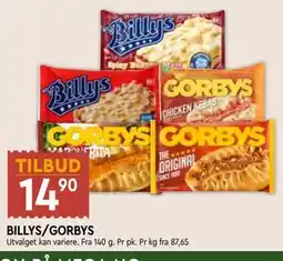 Coop Mega BILLYS/GORBYS tilbud