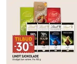 Coop Mega LINDT SJOKOLADE tilbud