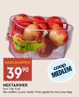 Coop Mega NEKTARINER, Medlemspris tilbud