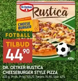 Coop Mega DR. OETKER RUSTICA CHEESEBURGER STYLE PIZZA tilbud
