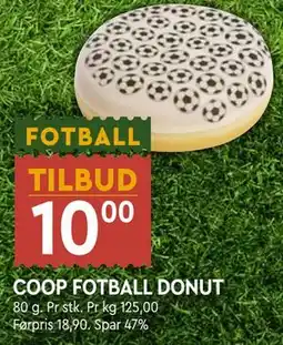 Coop Mega COOP FOTBALL DONUT tilbud