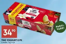 Coop Mega TINE YOGHURT 8 PK tilbud