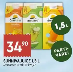 Coop Mega SUNNIVA JUICE 1,5 L tilbud