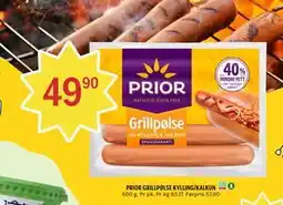 Coop Prix PRIOR GRILLPØLSE KYLLING/KALKUN tilbud