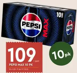 Coop Mega PEPSI MAX 10 PK tilbud