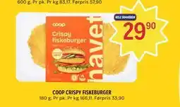 Coop Prix COOP CRISPY FISKEBURGER tilbud