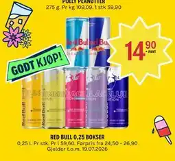Coop Prix RED BULL 0,25 BOKSER tilbud