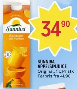 Coop Prix SUNNIVA APPELSINJUICE tilbud