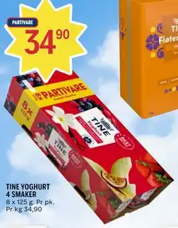 Coop Prix TINE YOGHURT 4 SMAKER tilbud