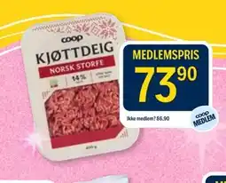 Coop Prix Coop Kjøttdeig Norsk Storfe tilbud