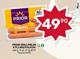 Matkroken PRIOR GRILLPØLSE KYLLING/KALKUN tilbud