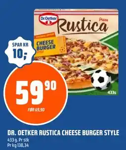 Coop Obs DR. OETKER RUSTICA CHEESE BURGER STYLE tilbud