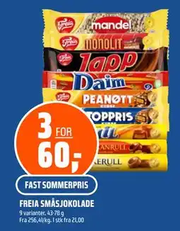 Coop Obs FREIA SMÅSJOKOLADE tilbud
