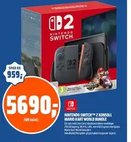 Coop Obs NINTENDO SWITCH 2 KONSOLL MARIO KART WORLD BUNDLE tilbud