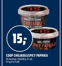Coop Obs COOP CHILIAIOLI/SPICY PAPRIKA tilbud