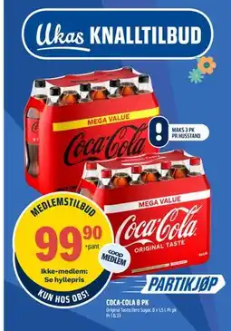 Coop Obs COCA-COLA 8 PK, Medlemspris tilbud