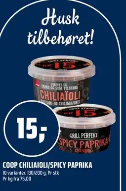 Coop Obs COOP CHILIAIOLI/SPICY PAPRIKA tilbud