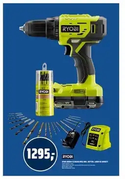 Coop Obs RYOBI R18DD4-1C20GA18 DRILL INKL. BATTERI, LADER OG BORSETT tilbud