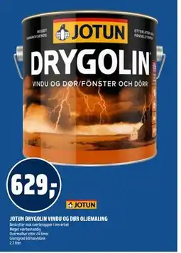 Coop Obs JOTUN DRYGOLIN VINDU OG DØR OLJEMALING tilbud