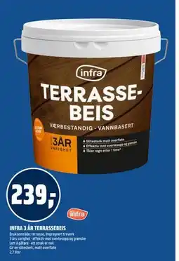 Coop Obs INFRA 3 ÅR TERRASSEBEIS tilbud