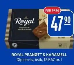 Rema 1000 ROYAL PEANØTT & KARAMELL tilbud