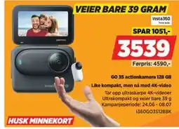 POWER GO 3S actionkamera 128 GB tilbud