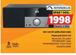 POWER Alt-i-ett CD-spiller/Dab+radio tilbud