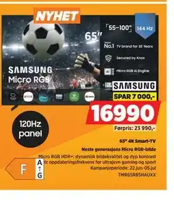 POWER SAMSUNG 65 4K Smart-TV tilbud