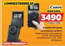 POWER PowerShot V10-kamera tilbud