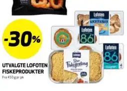Bunnpris UTVALGTE LOFOTEN FISKEPRODUKTER tilbud