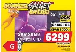 POWER SAMSUNG Crystal UHD 65 4K Smart-TV tilbud