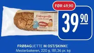 Rema 1000 FRØBAGUETTE M OST/SKINKE tilbud