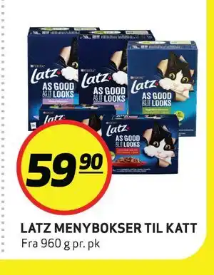 Bunnpris LATZ MENYBOKSER TIL KATT tilbud