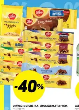Bunnpris UTVALGTE STORE PLATER OG KJEKS FRA FREIA tilbud