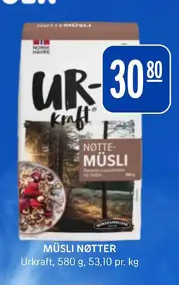 Rema 1000 MÜSLI NØTTER tilbud