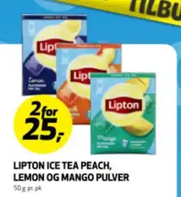 Bunnpris LIPTON ICE TEA PEACH, LEMON OG MANGO PULVER tilbud