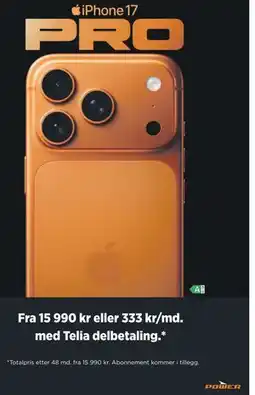 POWER iPhone 17 PRO tilbud