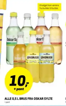 Bunnpris ALLE 0,5 L BRUS FRA OSKAR SYLTE tilbud