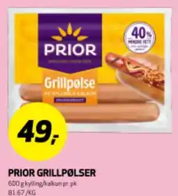Bunnpris PRIOR GRILLPØLSER tilbud