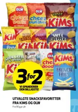 Bunnpris UTVALGTE SNACKSFAVORITTER FRA KIMS OG OLW tilbud