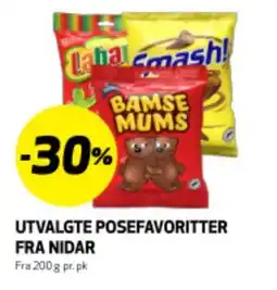 Bunnpris UTVALGTE POSEFAVORITTER FRA NIDAR tilbud