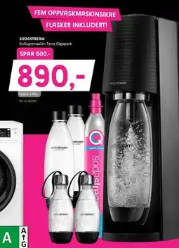 ELON SODASTREAM Kullsyremaskin Terra Gigapack tilbud