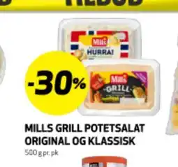 Bunnpris MILLS GRILL POTETSALAT ORIGINAL OG KLASSISK tilbud