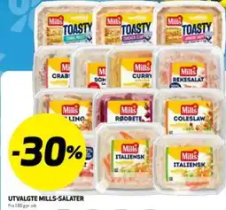 Bunnpris UTVALGTE MILLS-SALATER tilbud