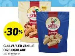 Bunnpris GULLVAFLER VANILJE OG SJOKOLADE tilbud
